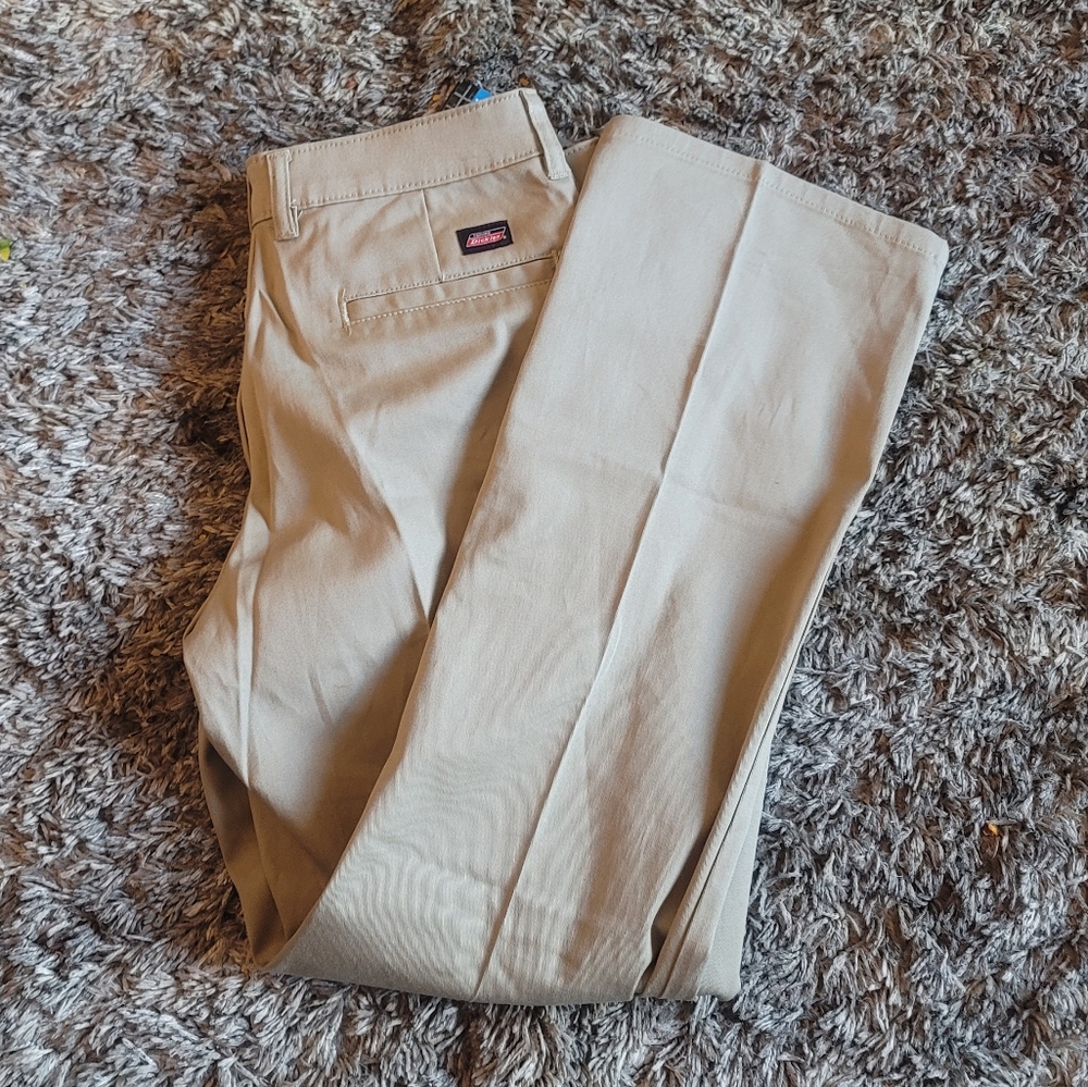 NWT! Dickies Desert Sand Khaki Stretch Twill Mid Rise Straight Leg Pant … - Picture 8 of 11